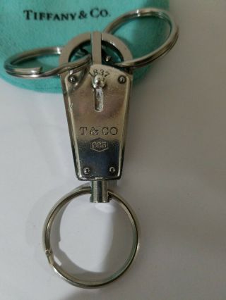 Tiffany & Co Rare Vintage Valet 3 Rings Keychain