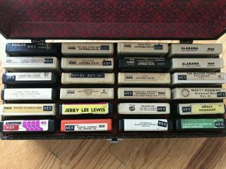 Vintage 8 Track Cassette Tapes W/ Case Elvis,  Eagles,  Jerry Lee,  Var.  Country