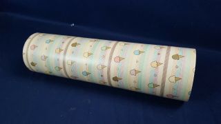 Vintage Country Store Wrapping Paper Roll 9 Lbs Birthday Ice Cream Gift 18 "