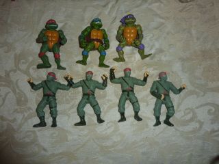 Vintage Tmnt Ninja Turtles Movie Star Action Figures 1992 Foot Soldiers/leo C9