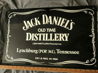 Vintage Jack Daniels Double Sided Porcelain Sign