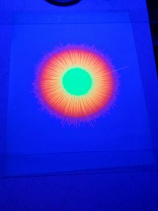Vintage Psychedelic Blacklight Poster Trippy Sun Starburst Art By Synthetic Trip