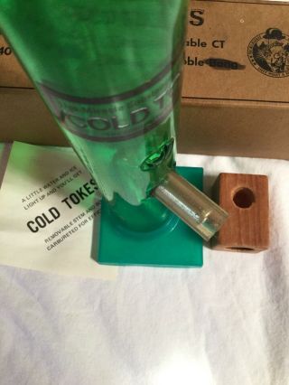 Vintage COLD TOKE Milwaukee Mask Comp Green Bong Pipe 9 Inch 3