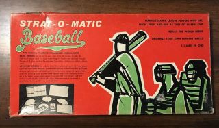 Vintage 1976 Strat - O - Matic Baseball Game Complete,  1975 Reds Team