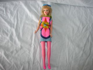 Vintage Mattel 1966 Japan On Rear Barbie Doll Francie Rooted Eyelashes Blonde