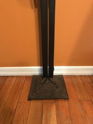 VINTAGE Black Americana Cast Iron Butler Smoking Stand 34 1/2 Inches Tall 5