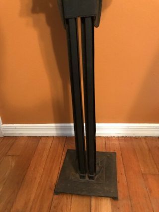 VINTAGE Black Americana Cast Iron Butler Smoking Stand 34 1/2 Inches Tall 9