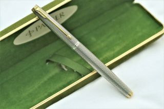 Vintage - Parker 75 Sterling Silver - Flat Tassie - Fountain Pen