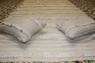 Vintage Moroccan Wedding Blanket Berber Set 2 Decorative Pillows 12ft3  X5f11