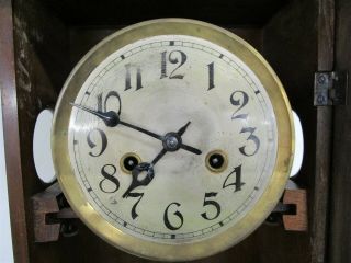 Vintage Gustav Becker Wall Clock w/ Pendulum for Parts/Repair 2
