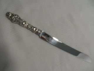 Sterling Silver Gorham 12 5/8 " Cake / Bread Knife Lily Pattern Same As Whiting