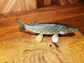 Northern pike spearing decoy pike fish decoy fishing lure Casey Edwards 3