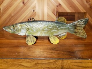 Northern pike spearing decoy pike fish decoy fishing lure Casey Edwards 8