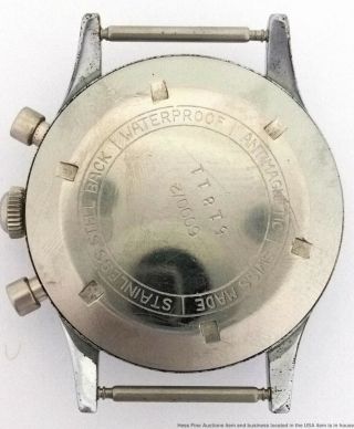 Vintage 1970s Bucherer Dial Round Button Chronograph Mens Watch 10