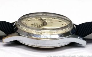 Vintage 1970s Bucherer Dial Round Button Chronograph Mens Watch 7