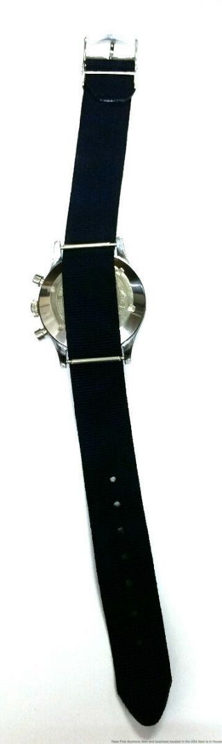 Vintage 1970s Bucherer Dial Round Button Chronograph Mens Watch 9