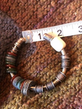 VINTAGE TABRA STERLING CUFF WITH CHARMS 8