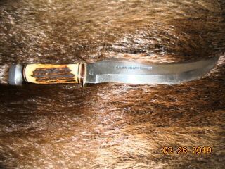 Vintage Edge Brand 484 Solingen Germany Buffalo Skinner Stag Knife