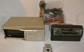 Vtg Sony Xr - C5120 Fm/am Cassette Car Stereo & Sony Xa - 250 Cd Changer