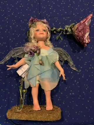 Vintage Rare Duck House Heirloom Porcelain Doll Fairy Lamp W/coa And Box