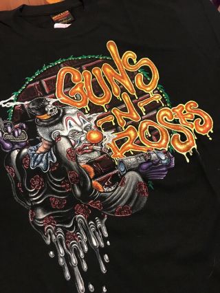 Vintage Guns N Roses 1993 Clown Xl T - Shirt 1990s Brockum Shirt