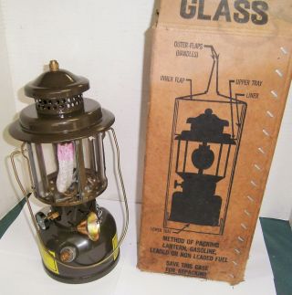 Coleman Vintage Us Military Gas Lantern 1984,  Never Fired Or Fueled
