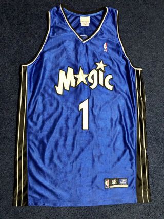 Vintage REEBOK Authentic TRACY MCGRADY 1 Orlando Magic STARS Jersey 48 XL 2