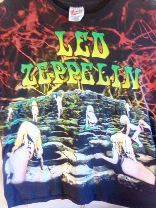 Vintage Led Zeppelin T Shirt Houses Of The Holy 1992 Print All - Over Kinda Rare