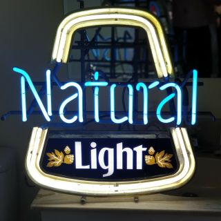 Authentic Vintage Natural Light Neon Sign Beer Light Shop Cave Lighted Bar Lite