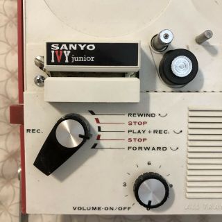 Vintage Sanyo Reel To Reel Tape Recorder JR Player Portable 3