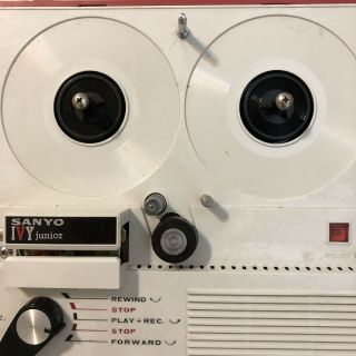 Vintage Sanyo Reel To Reel Tape Recorder JR Player Portable 4