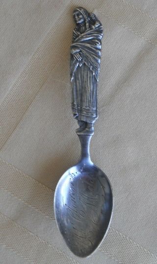 Vintage Mt.  Clemens Michigan Ornate Sterling Silver Souvenir Spoon