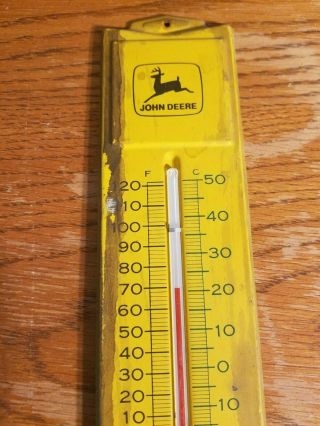 John Deere Dealer Thermometer Sign Vintage Old Tractor Farm gas Oil art 2