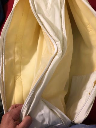 Vintage Adidas Ivan Lendl Tennis Racket Bag White Duffle 2 piece 29x13x10 5