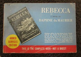 Armed Services Edition Paperback - Ww Ii - T - 36 Rebecca By Daphne Du Maurier