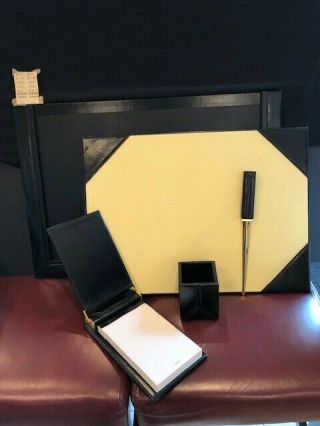 Rare Vintage Gucci Desk Set With Blotter - Nwt,  Never Out Of Box