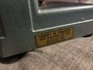 Vintage Bliss Portable Strip Slitter Cloth Cutter Harry M.  Fraser Mfg.  USA 5