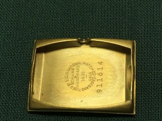 Solid 14k gold Lord Elgin 559 21 jewel Wrist Watch Mans Men Art Deco Vintage 4