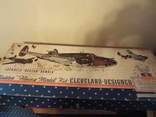 Cleveland Designed Model Plane Vintage Old Kit Balsa Wood Hudson Bomber