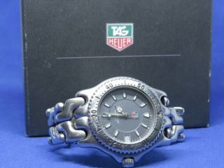 " Vtg " Tag - Heuer Pro Watch Wg1113 - 0 Stainless Steel Swiss Made K