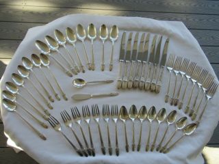Vintage Is 1847 Rogers Bros.  First Love Silverplate 53 Pc.  Flatware Set