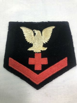 Wwii Ww2 Us U.  S.  Usn Navy Corpsman Rate,  C9,  Hospital,  Class,  Patch,  Rating,