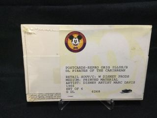 Rare Set Of 12 Vintage Disneyland 1966 Pirates Of The Caribbean Postcards 6