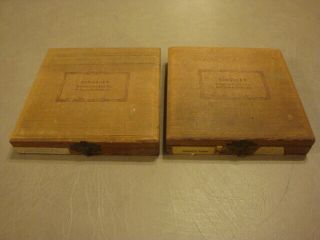2 Vintage Boxes Kingsley Stamping Machine Hot Foil Stamps Gothic 4 Caps