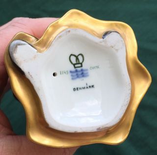SCARCE Gold Plated Vintage Royal Copenhagen Porcelain The Sandman Figurine 1145 7