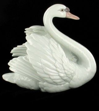 Vintage Lladro 5231 Huge Swan With Wings Retired Glossy Figurine Huge 8