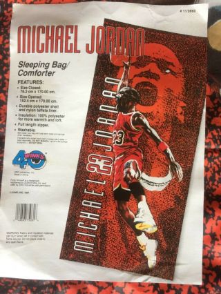 Michael Jordan Sleeping Bag Rare NBA Bulls Air 90s Nike Vintage NBL RC 23 5