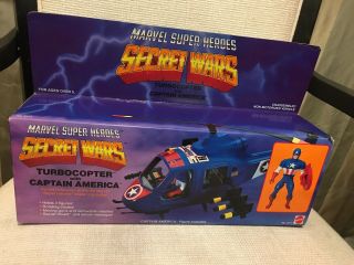 Marvel Secret Wars Captain America Playset With Turbocopter Extremely Rare