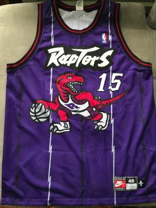 Nike Toronto Raptors Jersey Vintage Signed Vince Carter Rookie Of The Year 1999