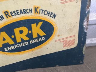 Vintage 1940 - 50 ' s ARK Bread Loaf Metal Advertising Sign.  Real Deal 4